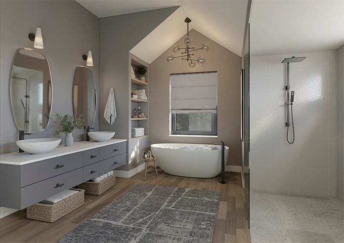 Geneva, Frost Grey - Twist&Fit Roman Blind - Image 7